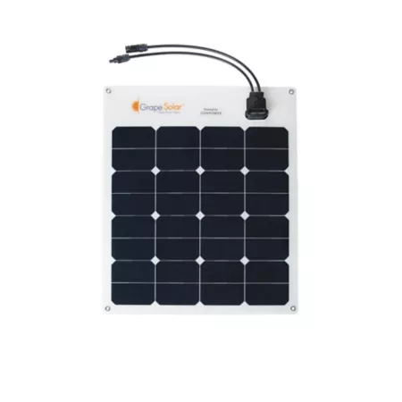 Grape Solar 50 Watt Flexible Monocrystalline Solar Panel for Off-Grid Solar Systems GS-FLEX-50W-SP Solar Panels