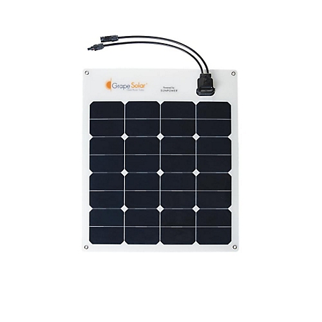 Grape Solar 50W Flexible Monocrystalline Solar Panel for Off-Grid Solar Systems, GS-FLEX-50W-SP