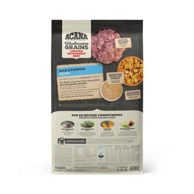 Image showing  Wholesome Grains All Life Stages Limited Ingredient Duck and Pumpkin Recipe Dry Dog Food