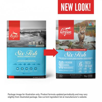 Image showing 7 th ORIJEN Grain Free Six Fish Dry Cat Food