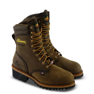 Image showing 1 th Thorogood Men's Steel Toe USA Safety Logger Waterproof Work Boots, Storm Welt Construction, 9 in.
