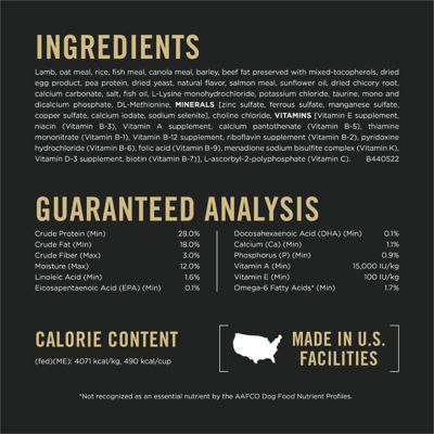 Image showing  Sensitive Skin & Stomach Lamb & Oat Meal With Probiotics Sensitive Stomach Dry Puppy Food, 4 lb.