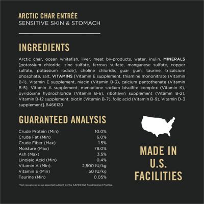 Image showing  Focus Adult Sensitive Skin and Stomach Duck and Arctic Char Wet Cat Food Variety pk., 3 oz., Pack of 24 Cans