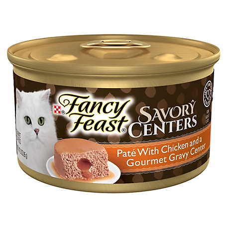 Fancy Feast Purina Savory Centers Adult Wet Cat Food Pate With Chicken and a Gravy Center