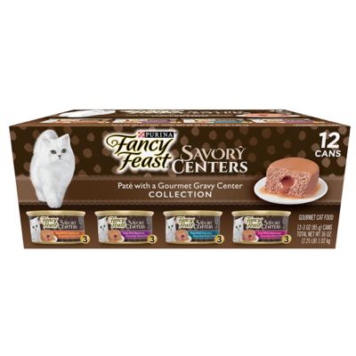 Fancy Feast Pate Wet Cat Food Variety pk., Savory Centers Pate With a Gravy Center