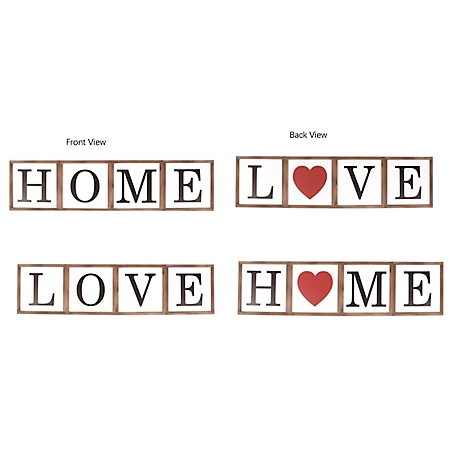 Slice of Akron Reversible Home and Love Sign
