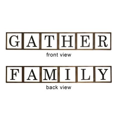 Slice of Akron Reversible Family and Gather Sign, 10 in. x 10 in.