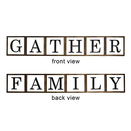 Slice of Akron Reversible Family and Gather Sign, 10 in. x 10 in.