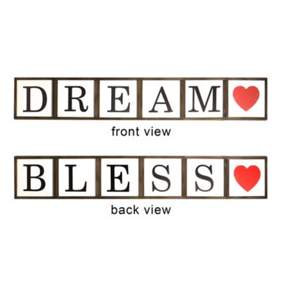 Slice of Akron Reversible Dream/Bless Wall Decor Sign