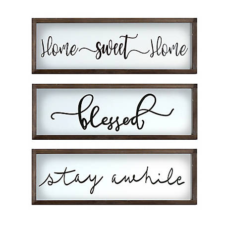 Canvas Metal or Framed Sign Sized for Farmhouse Vinyl Graphic Decal Sticker Can be Used for Vehicle Window Cooler Mirror Safe || High Quality Outdoor Rated Vinyl Stay Awhile 001