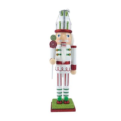 Slice of Akron 14 in. Candy Cane Christmas Nutcracker