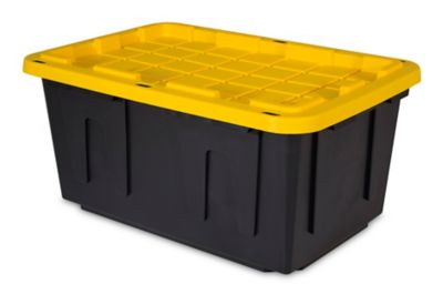 27 Gallon Tough Tote Heavy Duty Storage Container Box Plastic Organizer Flip-Top 