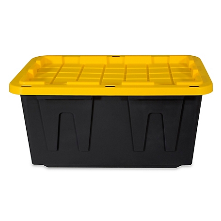 Tough Box 27-Gallon Storage Tote with Lid — 31in.L x 21in.W x