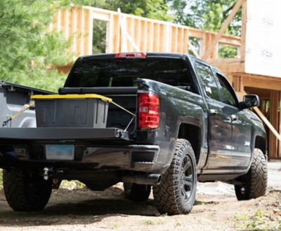 Image showing 8 th Tough Box 27 gal. Heavy-Duty Tote with Lid, Black/Yellow