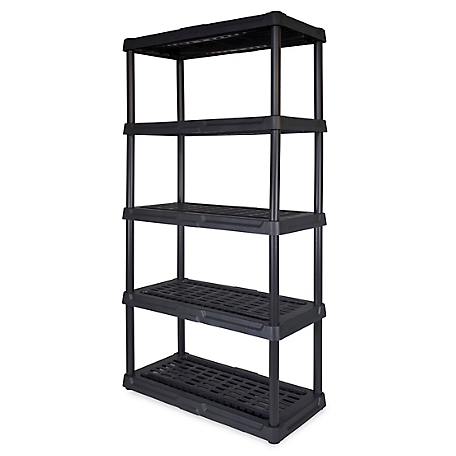 4-Tier Plastic Freestanding Shelving Unit Storage Shelf Shelves