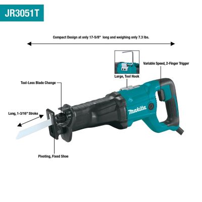 Image showing  12A Electric Reciprocating Saw, 1-3/16 in. Stroke, Double Insulated