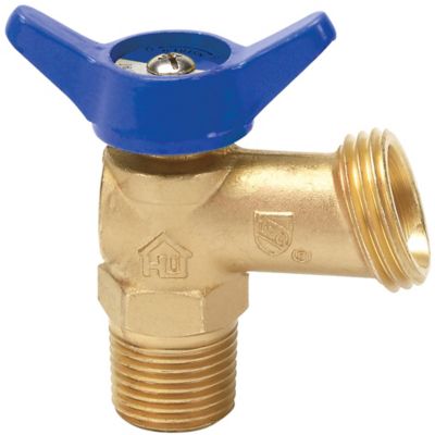 Homewerks 1/2 in. NPT x 3/4 in. Male 1/4 Turn Boiler Drain, Threaded