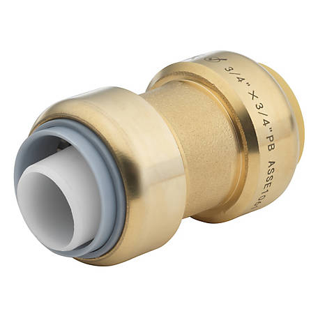 Gripwerks 3/4 in. x 3/4 in. Push-to-Connect Polybutylene CTS Conversion Coupling Fitting For PEX, PERT, Copper, CPVC