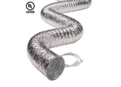 Deflecto 4 in. x 8 ft. Dryer Vent Flex Foil Duct Kit, 5 Layers of Polyester Aluminum Foil