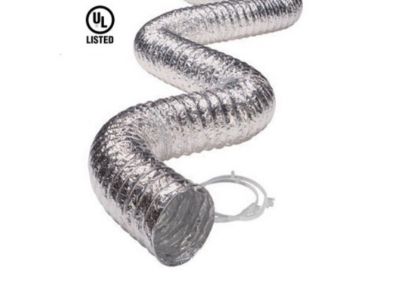 Deflecto Dryer Vent Flex Foil Duct Kit, 4 in. x 8 ft., 5 Layers of Polyester Aluminum Foil