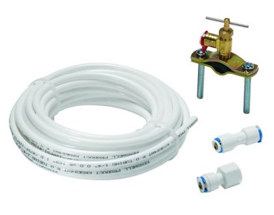Homewerks 25 ft. Poly Ice Maker Kit Includes Brass Saddle Valve & Fittings