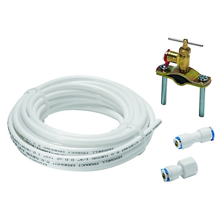 Homewerks 25 ft. Poly Ice Maker Kit Includes Brass Saddle Valve & Fittings