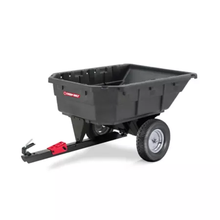 Troy-Bilt towed behind 15 cu Swivel Poly Dump Cart 1 000 lb Capacity Mower Attachments