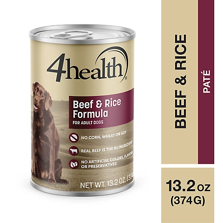 4health with Wholesome Grains All Life Stages Beef and Rice Recipe Wet Dog Food, 13.2 oz