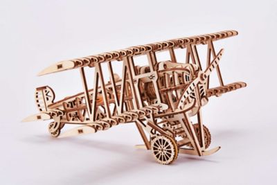 Wood Trick Air Plane Aircraft Mechanical Wooden 3D Puzzle Model Assembly Kit 