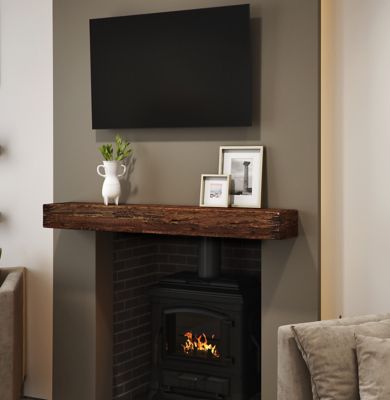 Image showing  Fireplace Mantel Wall Shelf Beam, 72 in.
