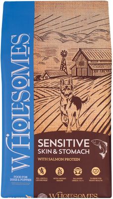 Wholesomes All Life Stages Sensitive Skin and Stomach Salmon Recipe Dry Dog Food