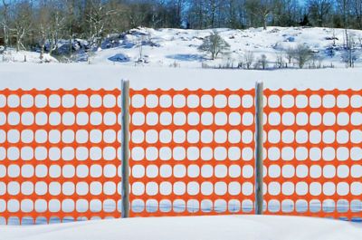 Image showing  50 ft. x 4 ft. Snow Guard Snow Fence, Orange