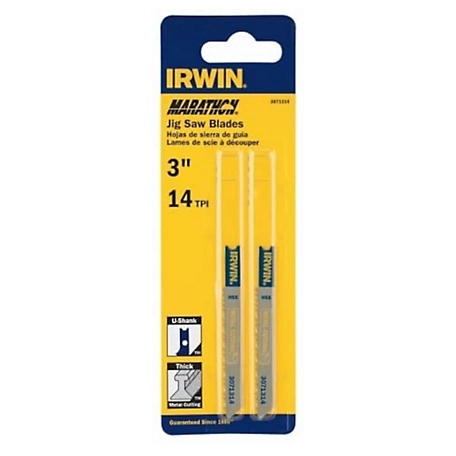 Irwin 3-1/4 in. 14 TPI U-Shank Bi-Metal Jigsaw Blades