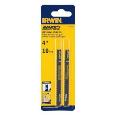 Irwin 4 in. 10 TPI U-Shank Carbon Milled Jigsaw Blades