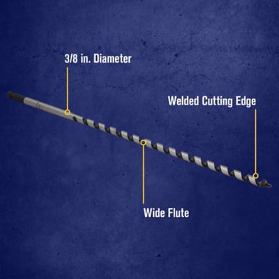 Image showing  3/8 in. x 17 in. Weldtec Ship Tubed Auger Bit