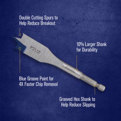 Image showing 9 th Irwin 3/4 in. x 6 in. Flat Bit