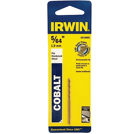 Irwin 5/64 in. x 2 in. Cobalt Alloy Steel Drill Bit