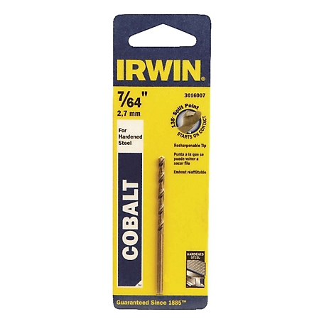 Irwin 7/64 in. x 2-5/8 in. Cobalt Alloy Steel Drill Bit