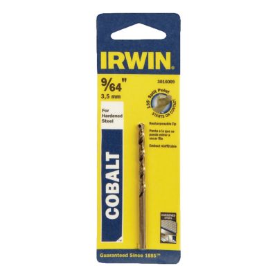 Irwin 9/64 in. x 2-7/8 in. Cobalt Alloy Steel Drill Bit