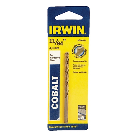 Irwin 11/64 in. x 3-1/4 in. Cobalt Alloy Steel Drill Bit