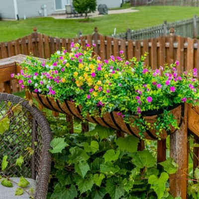 Image showing 5 th Gilbert & Bennett Metal Mission Style Horse Trough Planter, 30 in.