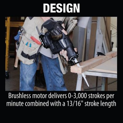 Image showing 7 th Makita 18V LXT Cordless Lithium-Ion Sub-Compact Brushless Reciprocating Saw Kit (2.0Ah), 13/16 in. Stroke Length
