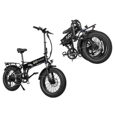 GoPowerBike Unisex 20 in. GoExpress Folding Electric Bike, 7 Speed, 20 MPH