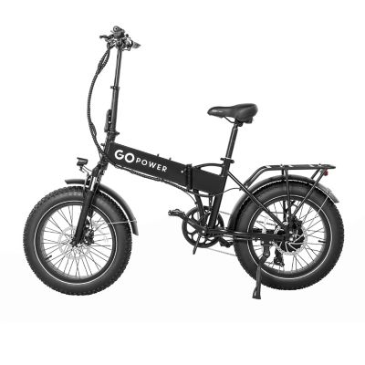 Image showing 8 th GoPowerBike Unisex 20 in. 7-Speed GoExpress Folding Electric Bike, Black