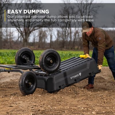 Image showing 14 th Gorilla Carts 12 cu. ft. 1,600 lb. Capacity Poly Dump Cart