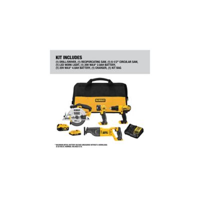 Image showing  Cordless 20V Combo Tool Kit, 4 pc.
