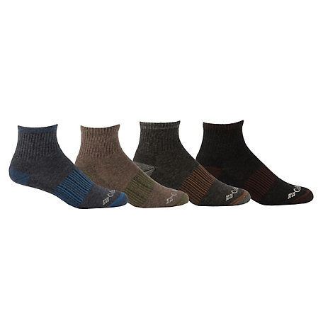 Columbia Sportswear Men's Cotton-Blend Heathered Quarter Socks, 4 Pair, RCS897MUSAS14PR
