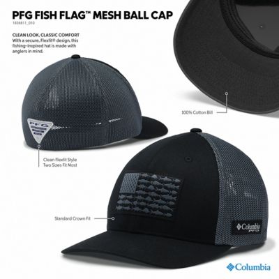 Image showing  Unisex Adult PFG Mesh Fish Flag Ball Cap