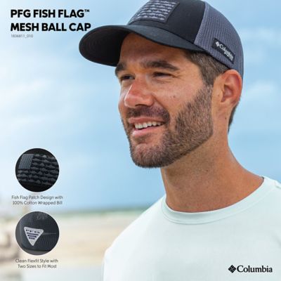 Image showing  Unisex Adult PFG Mesh Fish Flag Ball Cap