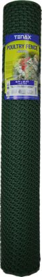 Tenax 4 ft. x 25 ft. UV Resistant HDPE Poultry Fence, Green, 0.75 in. Mesh
